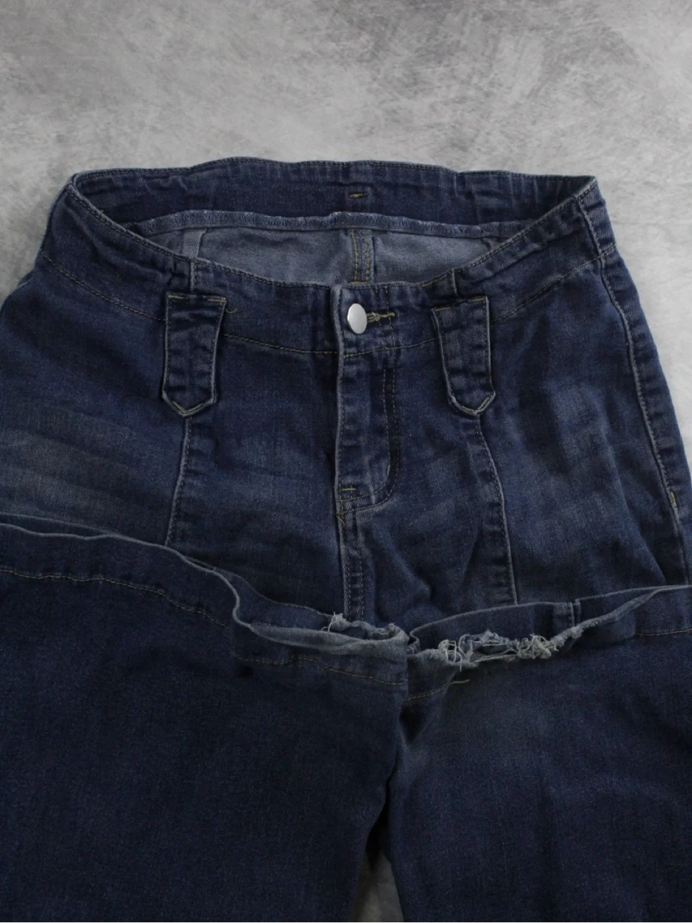 Women's Flare Jeans Front Seam Y2K Bell Bottom Denim Blue Size 27 / S